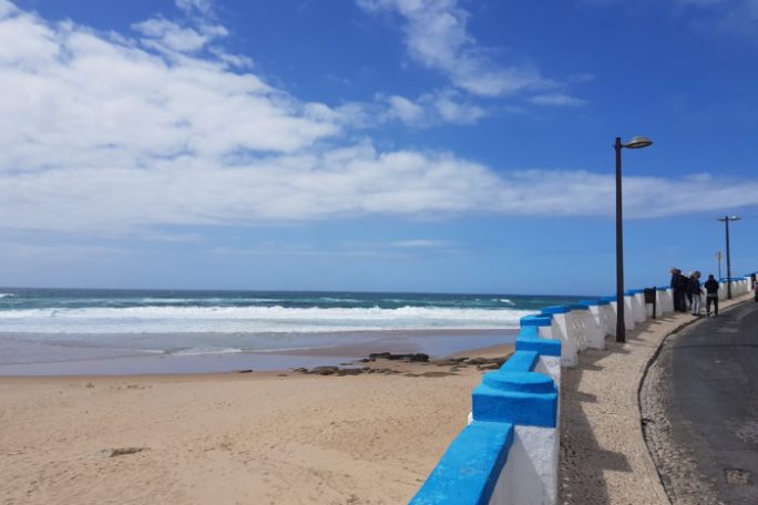 a close up of a sandy beach