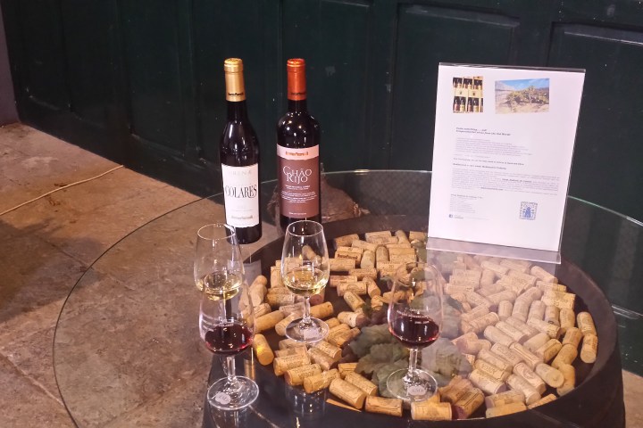 a bottle of wine on a table