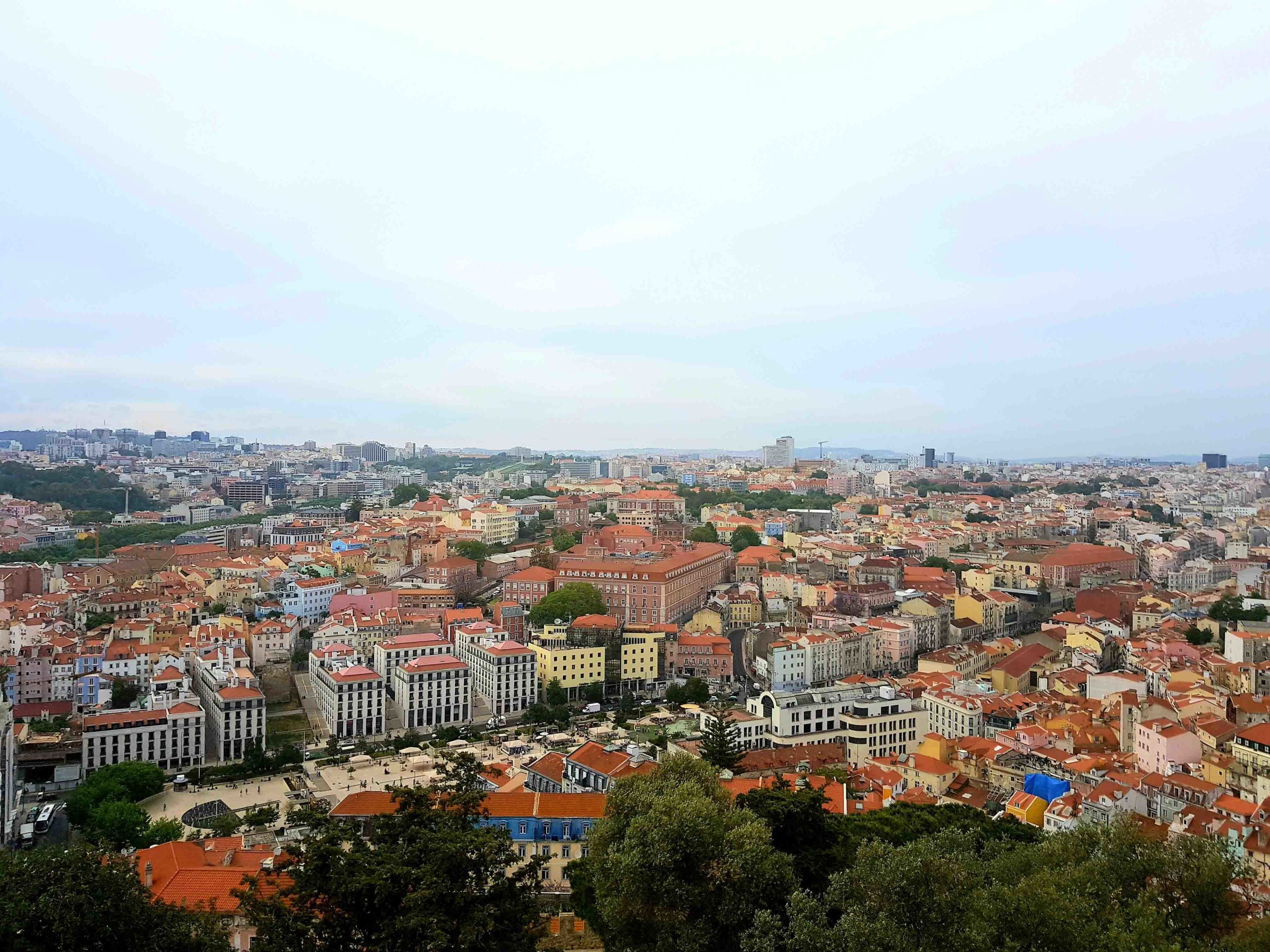 View over the rooftops of Lisbon from a miradouro