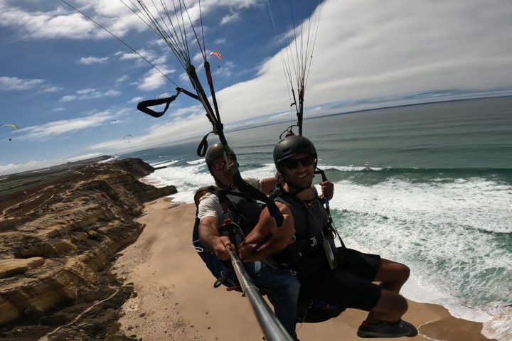 a person sitting at a beach
