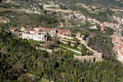 a close up of a hillside view of a city