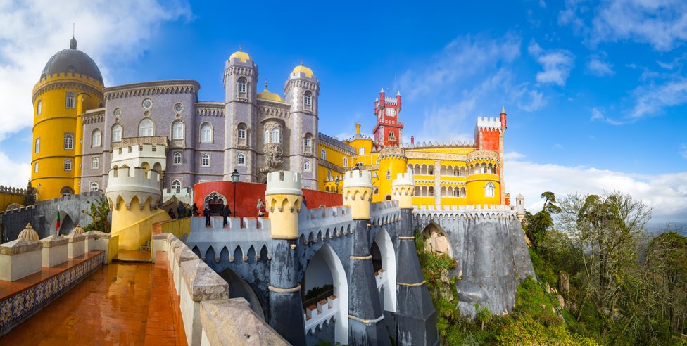 a castle on top of a building