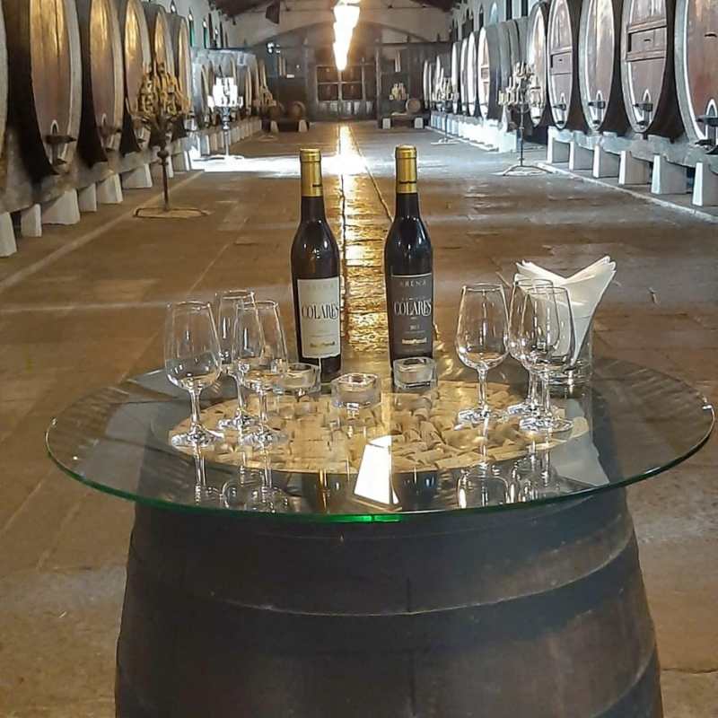 a table with wine glasses