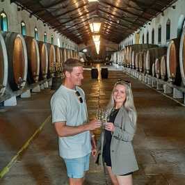 a person standing in front of a building