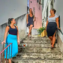 a person standing in front of a building