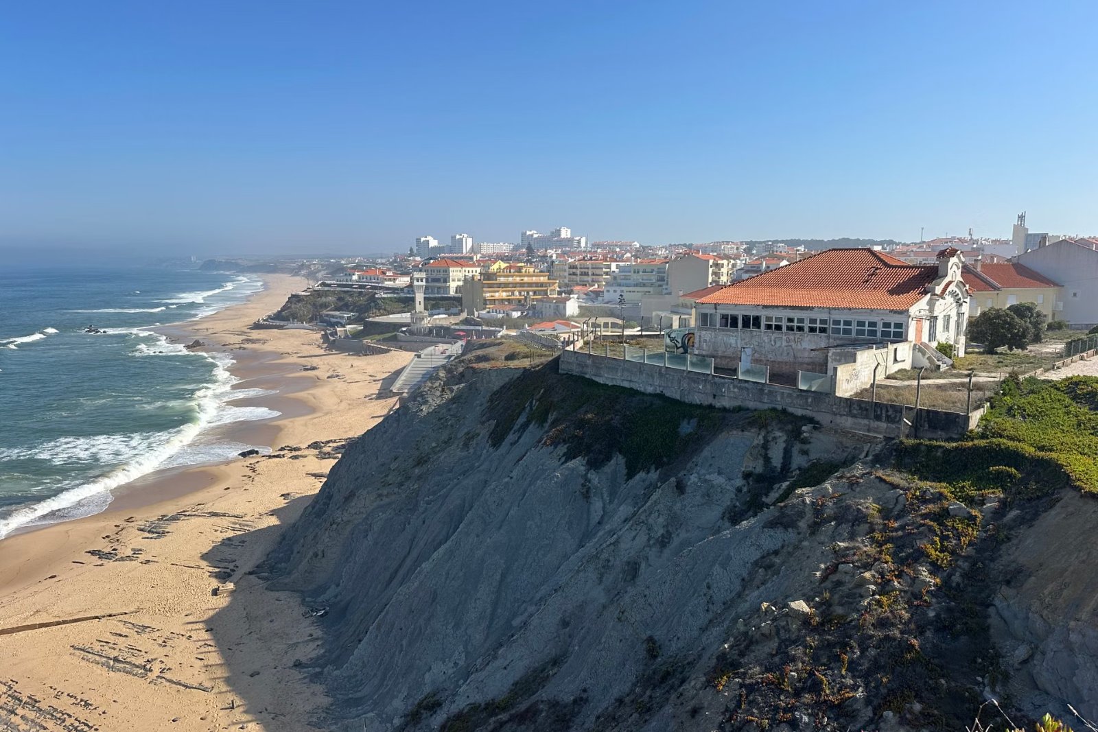 Praia das Maçãs beach and cliffs in Colares, the Sintra wine region
